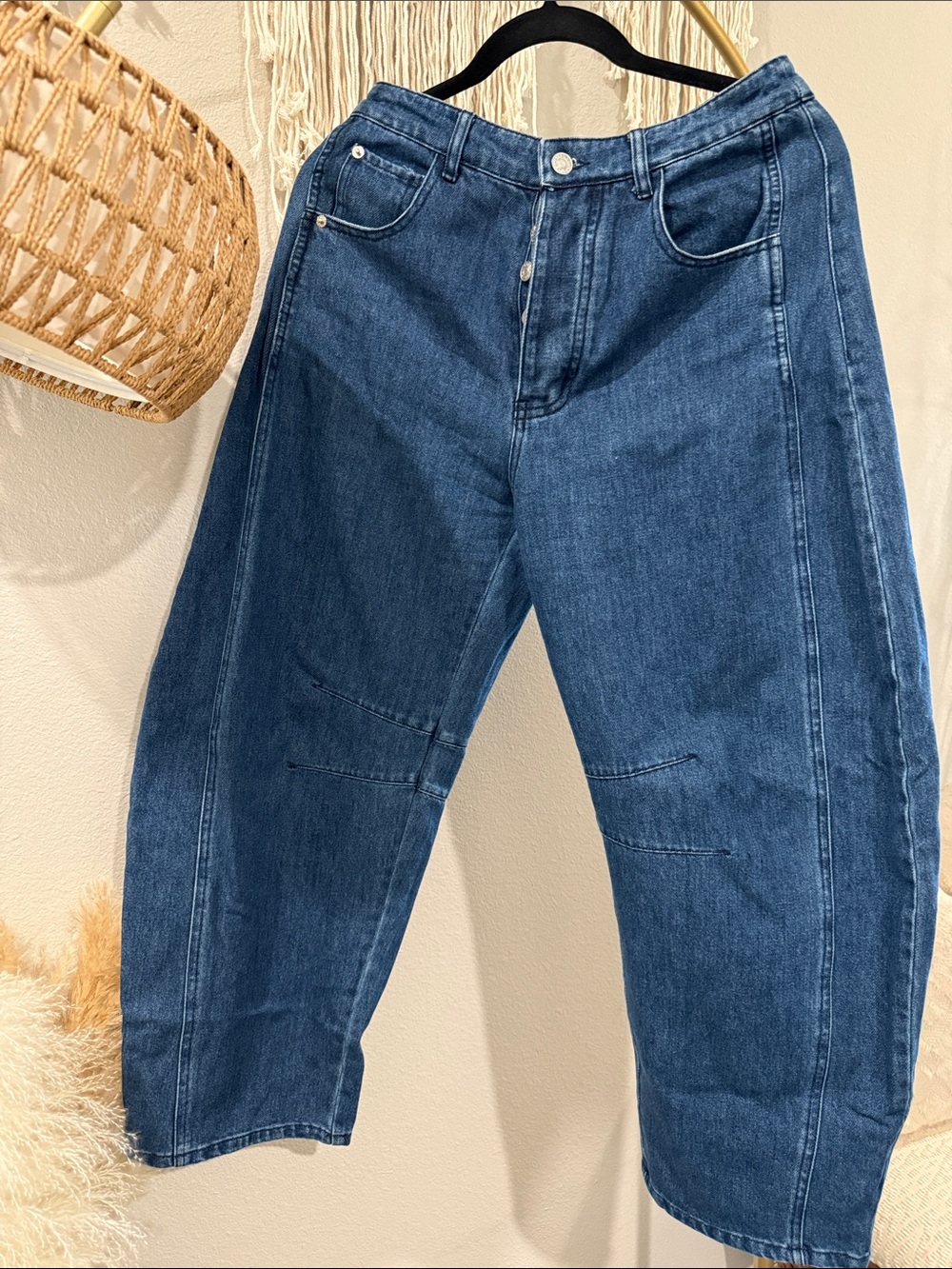 Barrel Dark Blue Denim Jeans